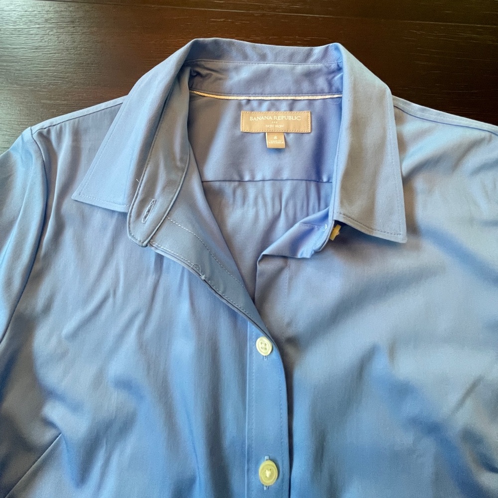 Banana Republic Factory Blue Button Down Shirt